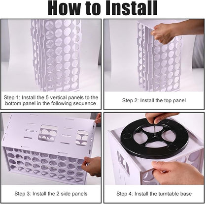 GLOBLELAND 72 Holes 360° Spining Craft Paint Organizer - Image 3