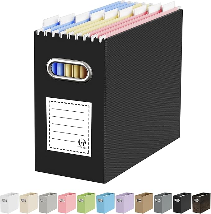 Portable Collapsible Cardboard File Box by Oterri
