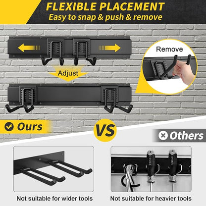 48" Garage Tool Organizer Wall Mount, 440lbs Garden Garage Storage Garage - Image 3