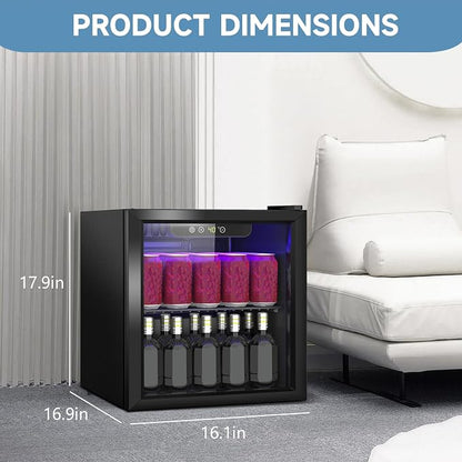 1.3 Cu.Ft Mini Fridge for 60 Cans, Beverage Refrigerator - Image 3