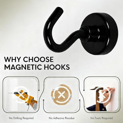 Neosmuk Magnetic Hooks, Heavy Duty 30lb+ Strong Magnet Hook - Image 6