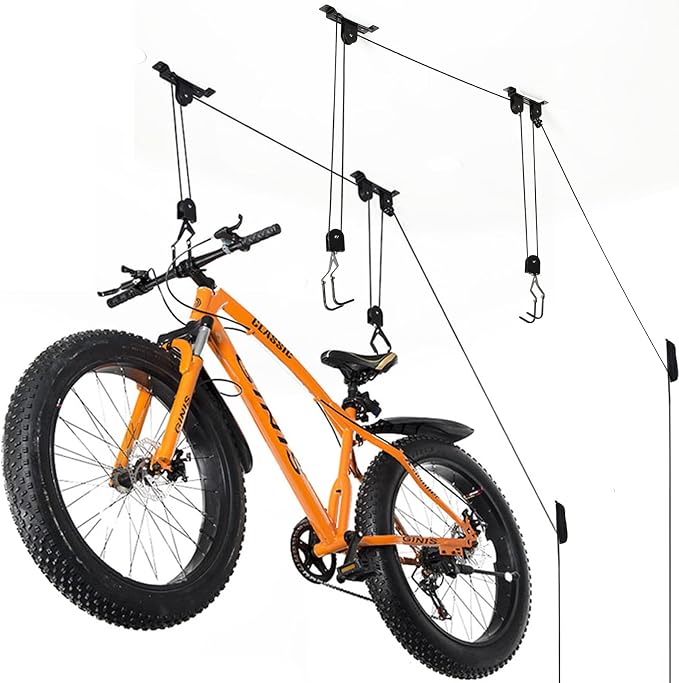 Wallmaster Ceiling Bike Mount Hanger, Bike Ceiling Lift Hoist, Bike Pulley by Wallmaster