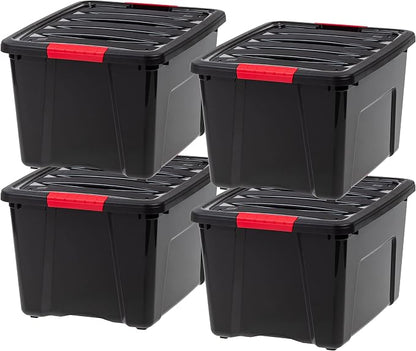 IRIS USA 40 Qt Stackable Plastic Storage Bins by IRISUSA