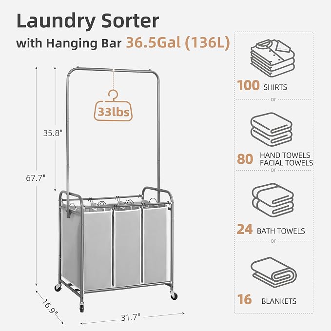 STORAGE MANIAC 136L Laundry Sorter - Image 3
