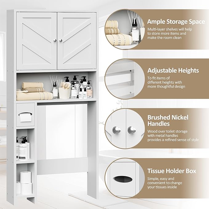 Bathroom Storage Cabinet Over Toilet - Image 4