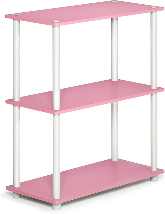 Furinno TURN-N-TUBE Storage Shelves, 3-Tier Book Shelf, Corner Shelf, Toolless by Furinno-FitsYourSpaceFitsYourBudget
