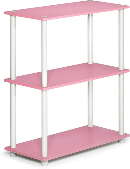 Furinno TURN-N-TUBE Storage Shelves, 3-Tier Book Shelf, Corner Shelf, Toolless by Furinno-FitsYourSpaceFitsYourBudget