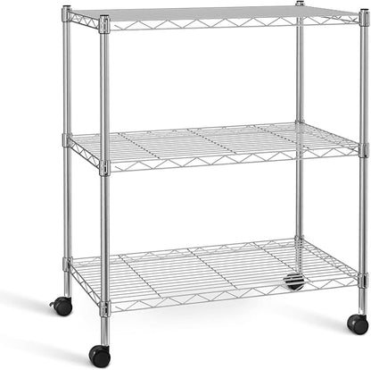 HealSmart 3-Tier Heavy Duty Storage Shelves 750Lb Capacity, 24.02" D x 13.78" W by HealSmart