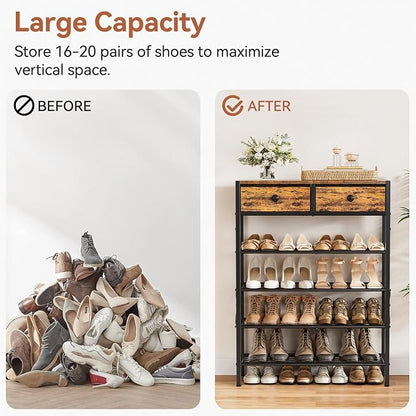 Shoe Rack for Entryway, 5 Tier Shoe Organizer - Image 9