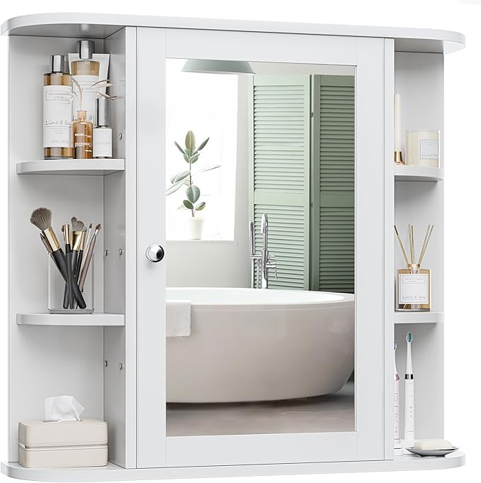 Bathroom Medicine Cabinet, Bathroom Mirror Cabinet Wall Mounted by Meilocar