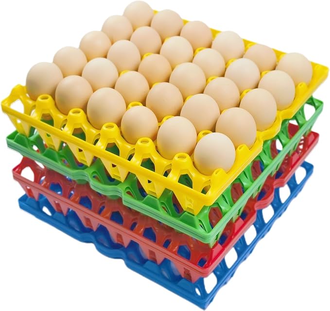 8-Pack Plastic Egg Tray Egg Crates 30-Egg Flats by George+Garden