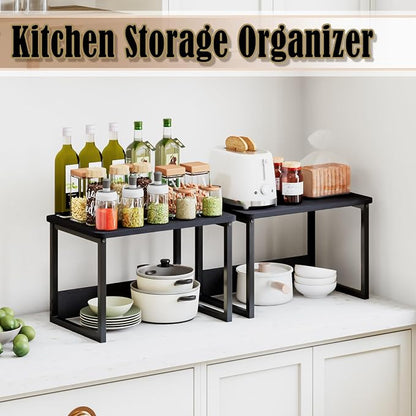 MARTY Countertop Organizer, 17.1"x12.4", Cabinet Organizer Microwave Stand | - Image 3