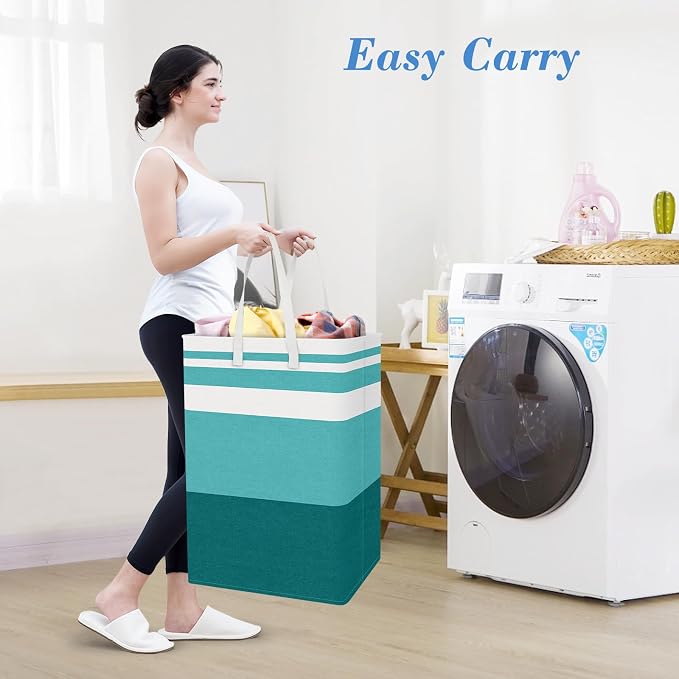BlissTotes 3-Pack Laundry Basket, Freestanding＆Waterproof Laundry Hamper - Image 5