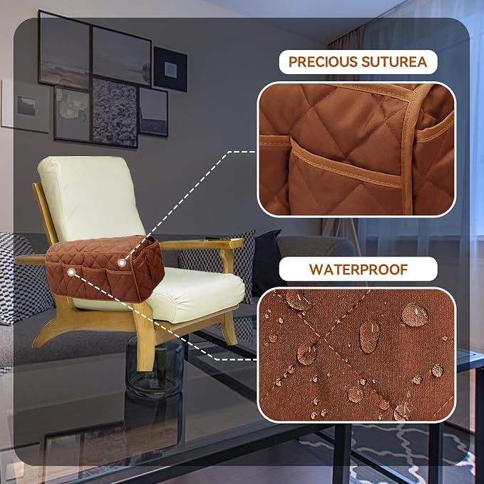 MEHIDFY Armchair Caddy, Waterproof Sofa Armrest Organizer, Non Slip Recliner - Image 6