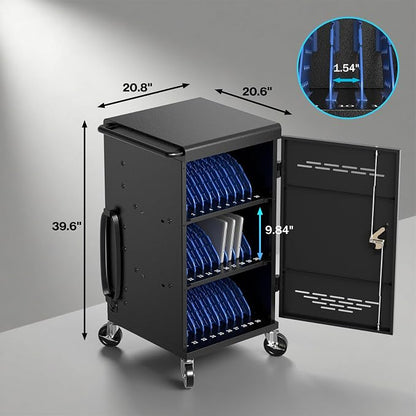 POCHAR Fully Assembled 30 Unit Device Charging Station - Image 3