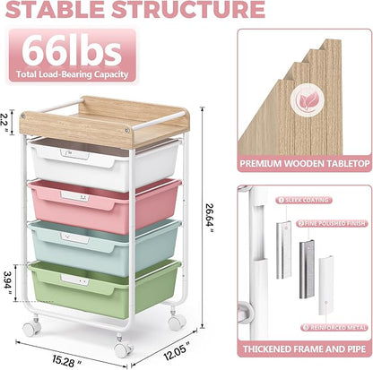 SYKIARIOL Rolling Craft Storage Cart - Image 3