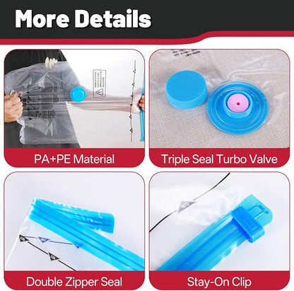 8 Pack Small Vacuum Storage Bags, Vacuum Seal Bags - Image 5