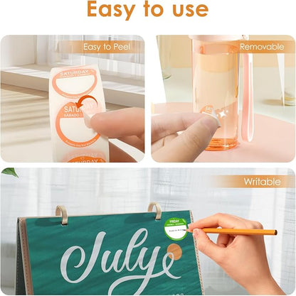 7000 Pcs 1 Inch Risepekt Removable Day Dots Food Labels 【English Español - Image 4
