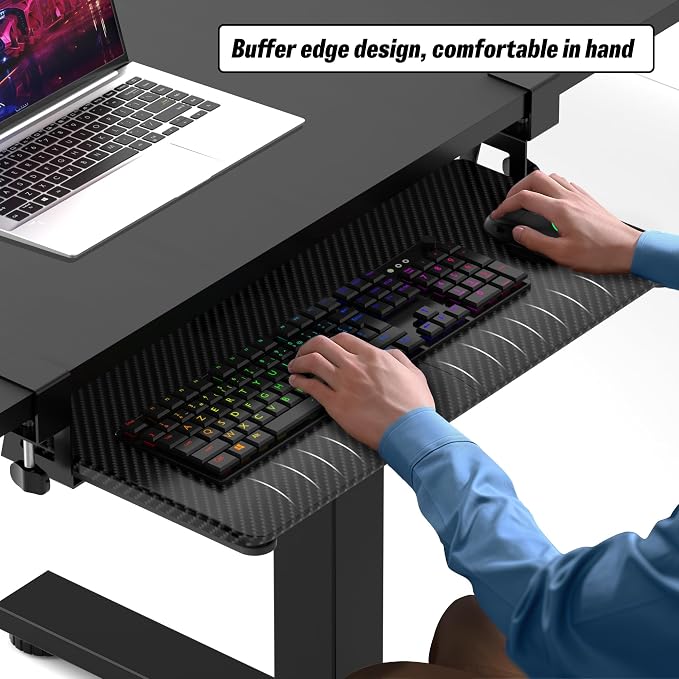 ERGOMAKER Keyboard Tray Under Desk, Pull Out Keyboard Tray - Image 5
