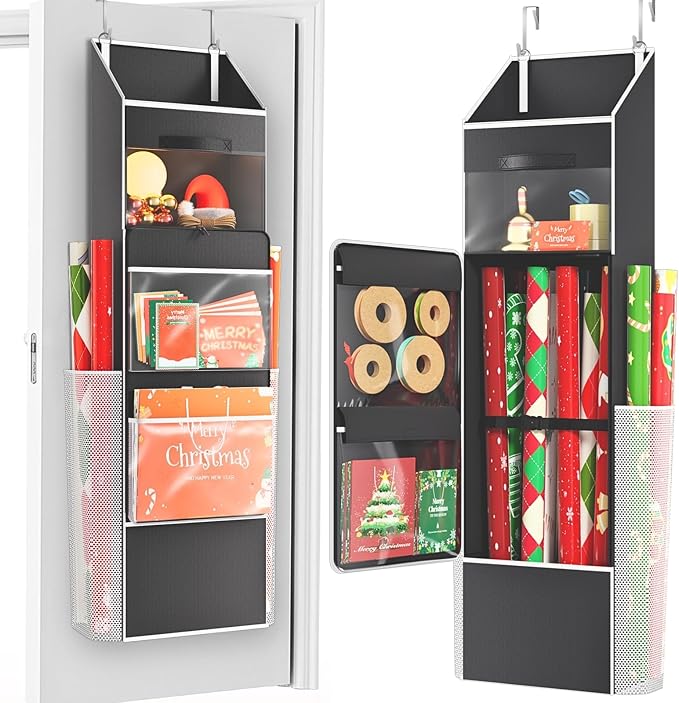 2-in-1 Wrapping Paper Organizer Storage, Over Door or Under Bed Organizer by Ofiray-home