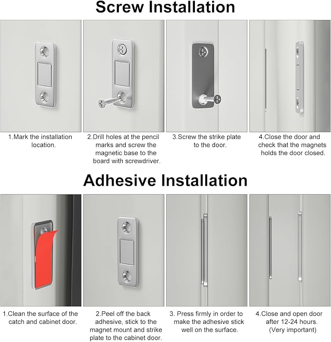 Cabinet Magnetic Catch Jiayi 4 Pack Ultra Thin Cabinet Door Magnetic Catch - Image 5