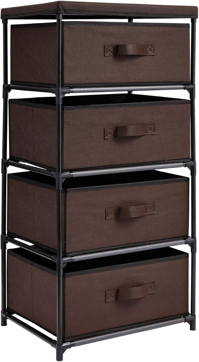 Juvale 4-Tier Fabric Drawer Organizer, Narrow Storage Tower by Juvale