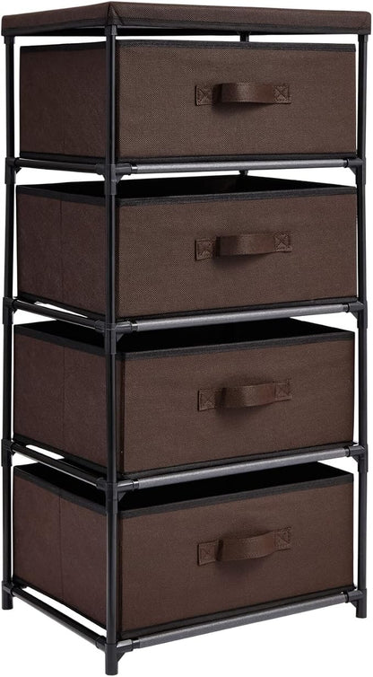 Juvale 4-Tier Fabric Drawer Organizer, Narrow Storage Tower by Juvale