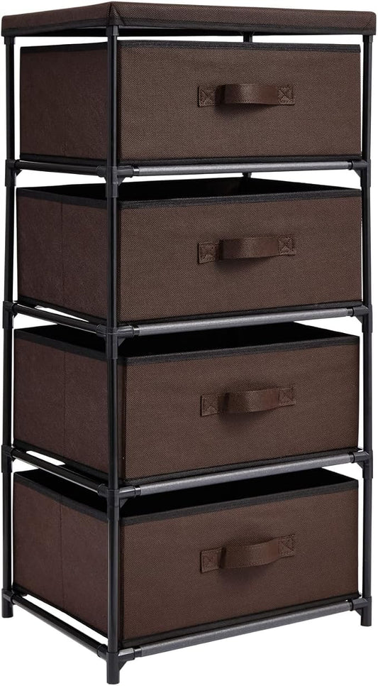 Juvale 4-Tier Fabric Drawer Organizer, Narrow Storage Tower by Juvale