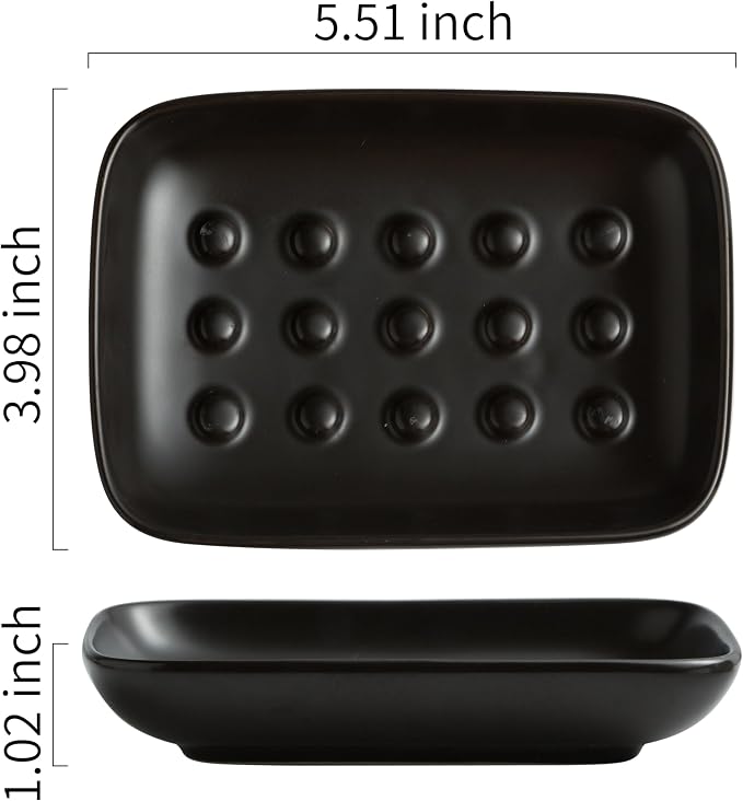 Soap Dish, Ceramic Soap Holder Shower Soap Dish - Image 2