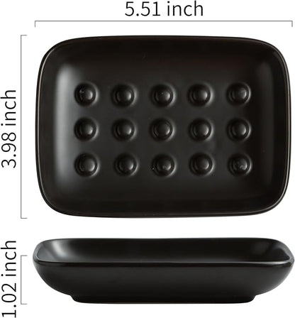 Soap Dish, Ceramic Soap Holder Shower Soap Dish - Image 2