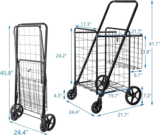 SUPER DEAL Folding Shopping Cart - Image 4