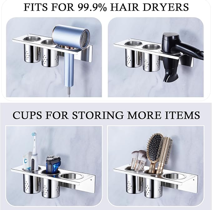Hair Tool Organizer, Blow Dryer Holder Wall Mounted, Hot Tools Holder Storage - Image 8