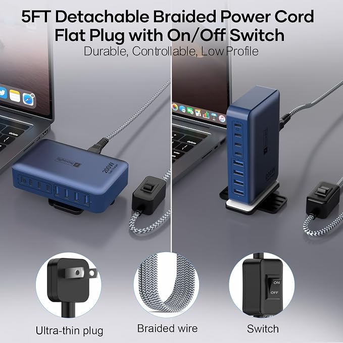 8-Port iPhone Charger Fast Charging 200W - Image 4