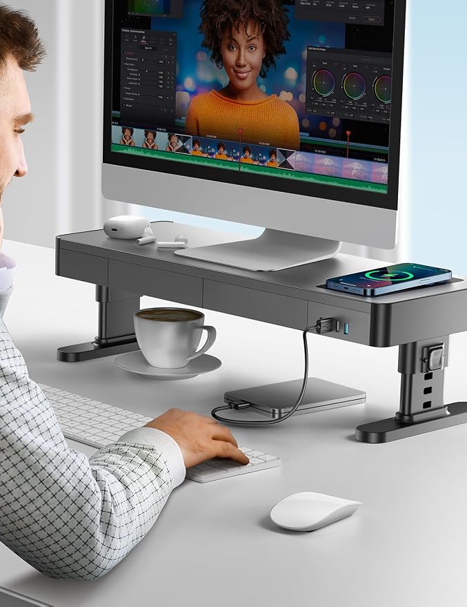 meatanty Monitor Stand Heights Adjustable, Computer Riser - Image 6