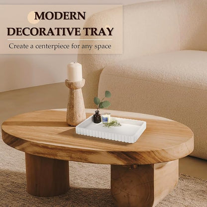 Concrete Decorative Tray for Coffee Table Decor, Rectangular Modern Decorative - Image 5
