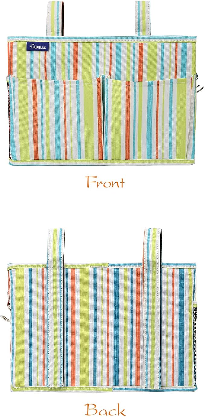 Surblue Bedside Caddy Hanging Bed Organizer Storage Bag Pocket - Image 2