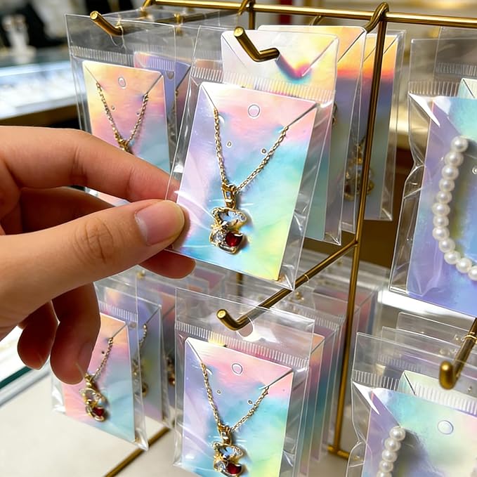 300pcs Holographic Earring Card Holder Paper Tags - Image 5