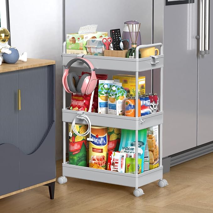 SOLEJAZZ 3 Tier Rolling Storage Cart by SOLEJAZZ