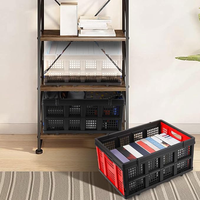 55L Collapsible Crates for Storage, Stackable & Collapsible Milk Crates - Image 7