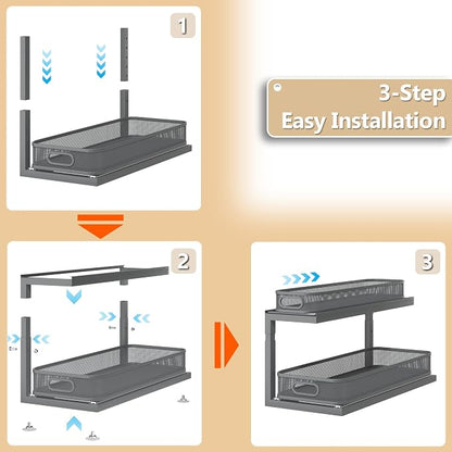 2-Pack 21.3 IN Depth Under Sink Organizer - Image 6