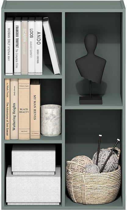 Furinno LUDER Book Shelf, 5-Cube Bookshelf, Reversible Bookcase, 9.4" x 19.5" x - Image 4