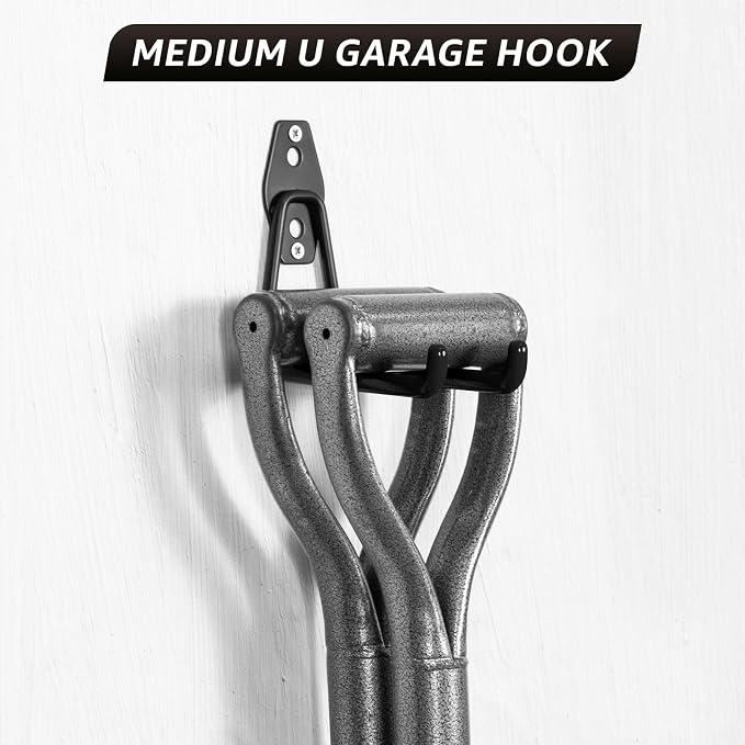40 Pack Utility Steel Heavy Duty Wall Mount Garage Hooks, - Image 6