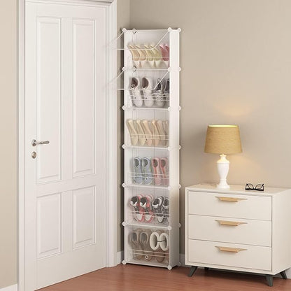 MAGINELS 6-Tier Slim Shoe Storage, Narrow Shoes Rack, Hidden Closet Organizer by MAGINELS