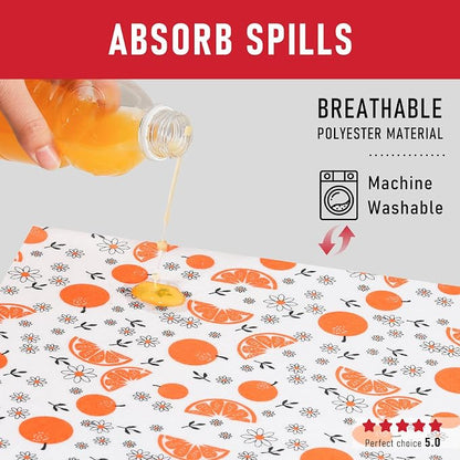 Cooyes Shelf Liners, 2-in-1 Non-Slip Fridge Mats, Absorb Excess Moisture - Image 5