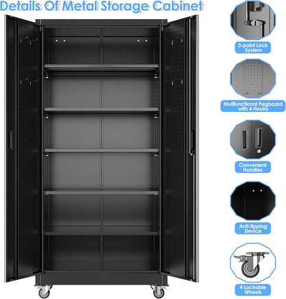 SUXXAN Heavy Duty Metal Storage Cabinet - Image 4