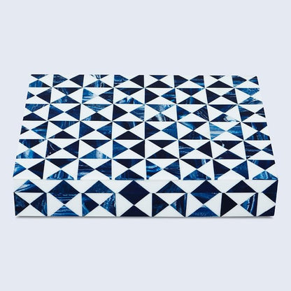 Handicrafts Home Blue and White Decorative Storage Box - Image 4