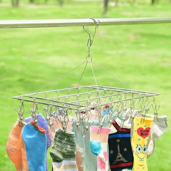 2 Pack Stainless Steel Sock Drying Rack - Image 2