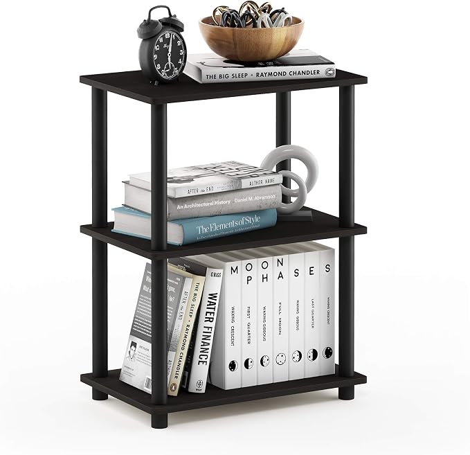 Furinno TURN-N-TUBE Storage Shelves, 3-Tier Book Shelf, Corner Shelf, Toolless by Furinno-FitsYourSpaceFitsYourBudget