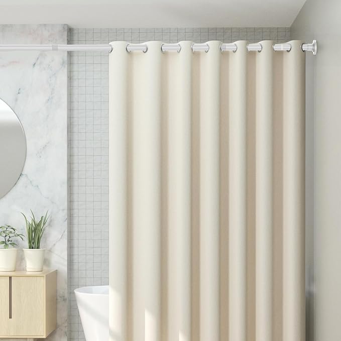 CorkLatta White Shower Curtain Rod 31 to 104 Inch, 1 Inch Diameter Adjustable - Image 7