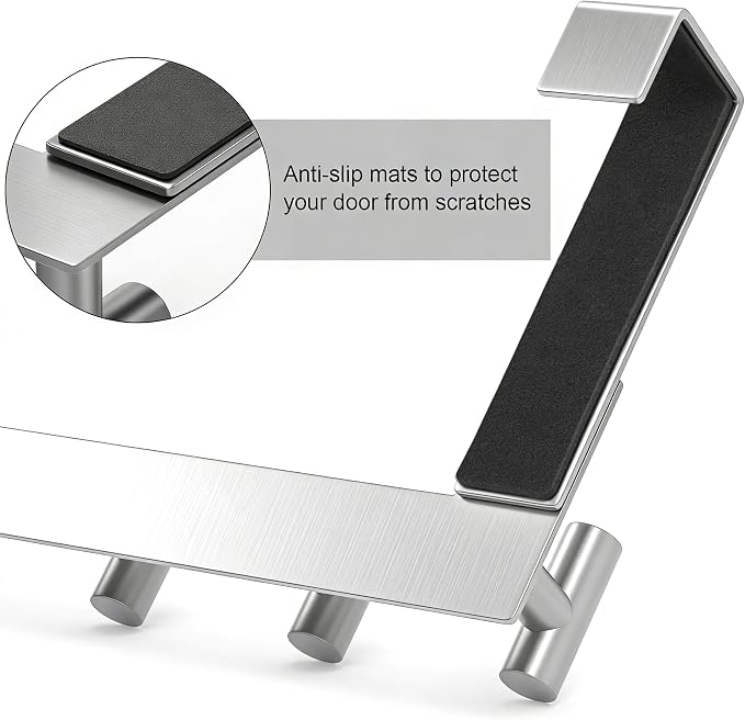 PMMASTO Over The Door Hooks, Fits 1-3/4" Thick Door No Drill Hooks - Image 4